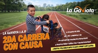 Logo de 2da Carrera con Causa La Gaviota IAP 2026