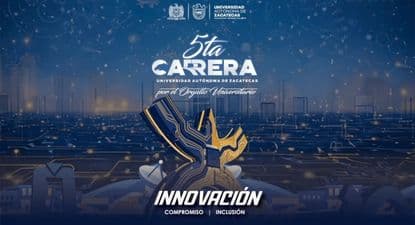 Logo de 5ta Carrera Por El Orgullo Universitario UAZ 2026: Innovación