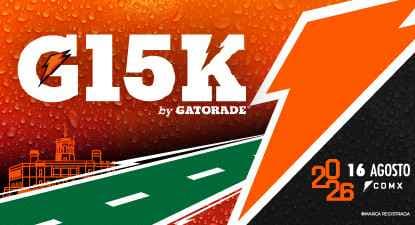 Logo de Gatorade G15K CDMX 2026 -PREVENTA-